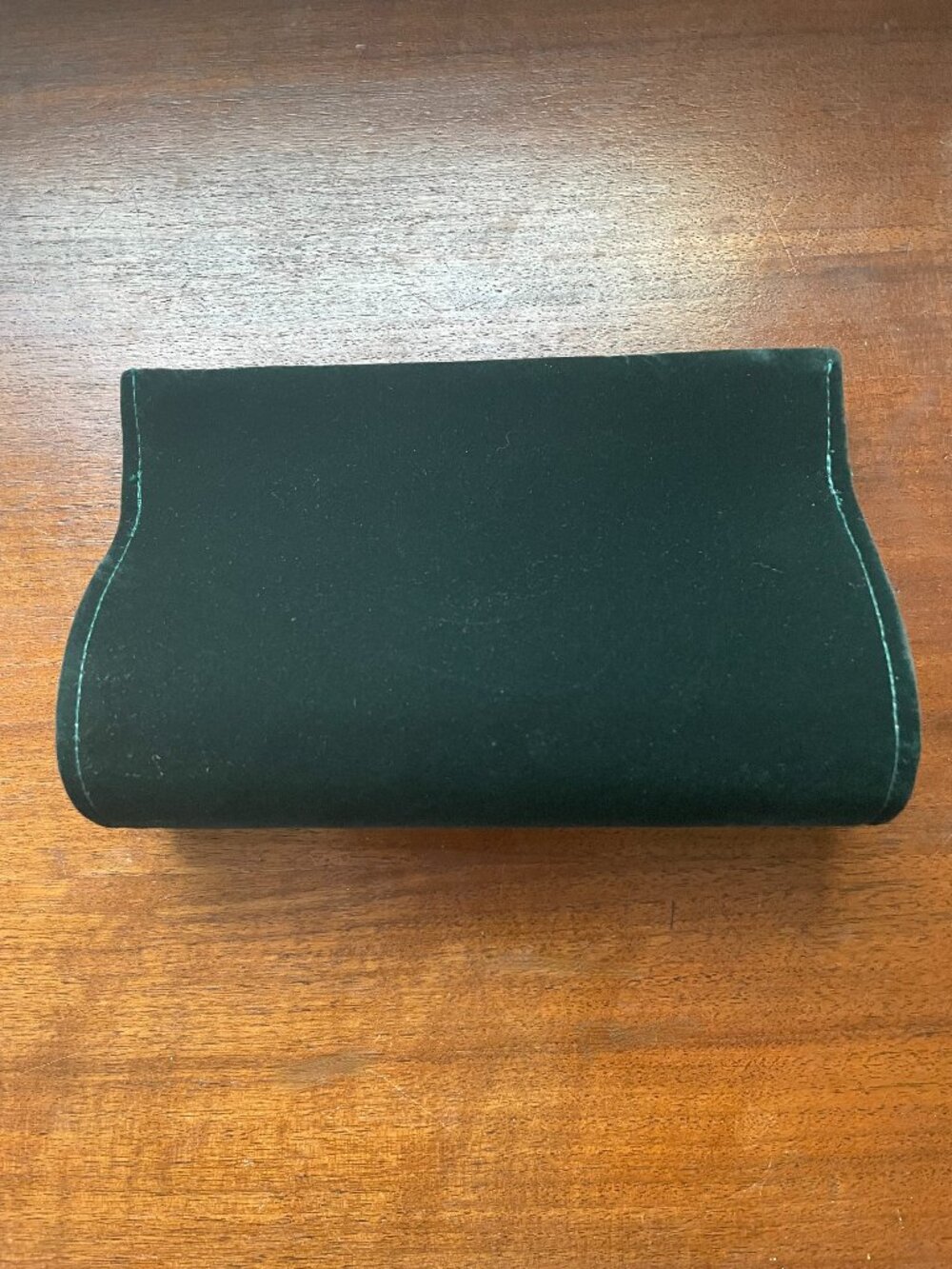 Vintage Forest Green Velvet Mini Clutch Bag Snap Frame Evening Purse